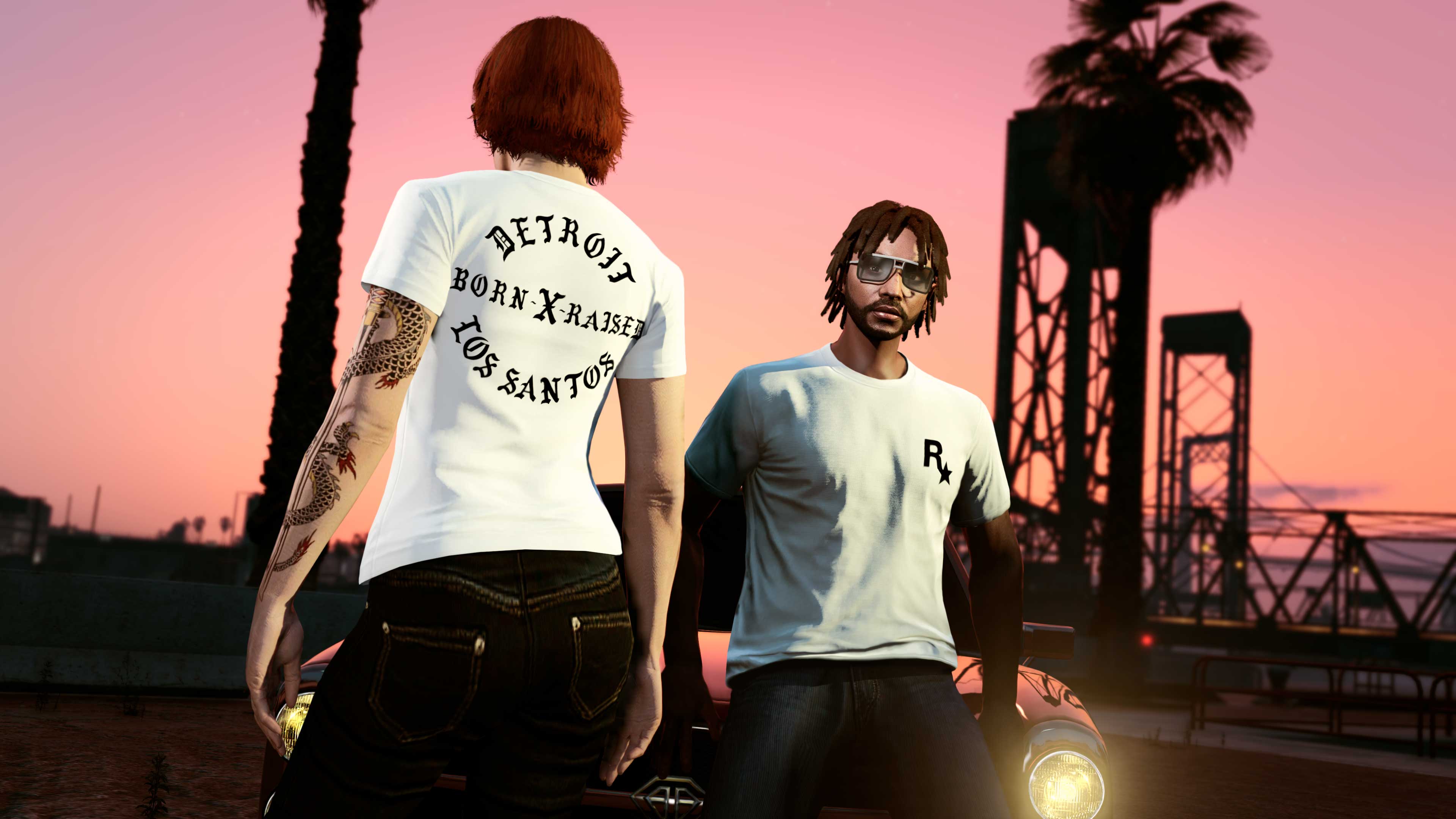 GTA Online Born X Raised White Tee