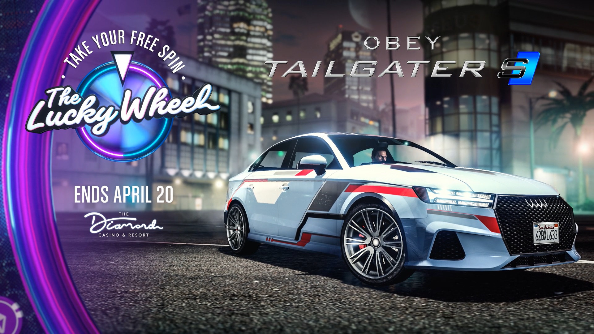 GTA Online Podium Lucky Wheel kocsi: Obey Tailgater S