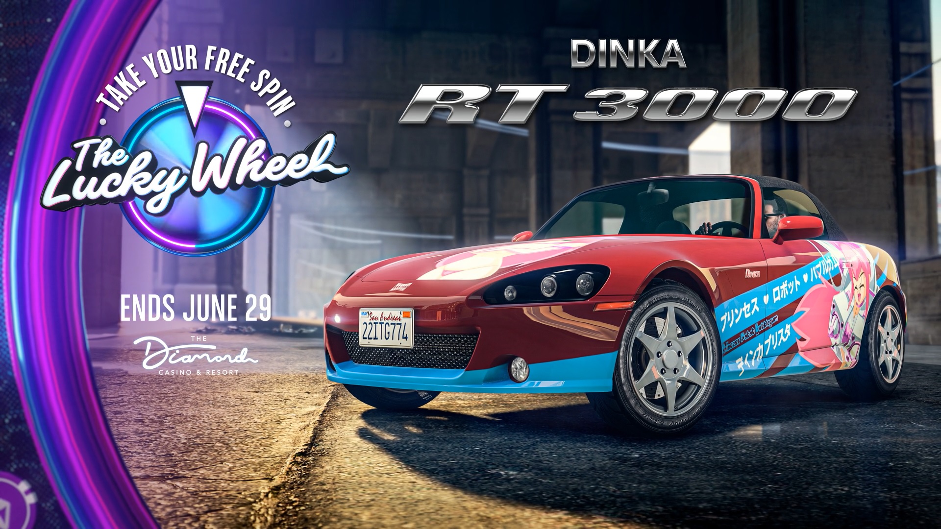 GTA Online Podium Lucky Wheel kocsi: Dinka RT3000